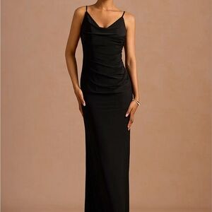 Azazie “Dahlia” Elegant Black Evening Gown